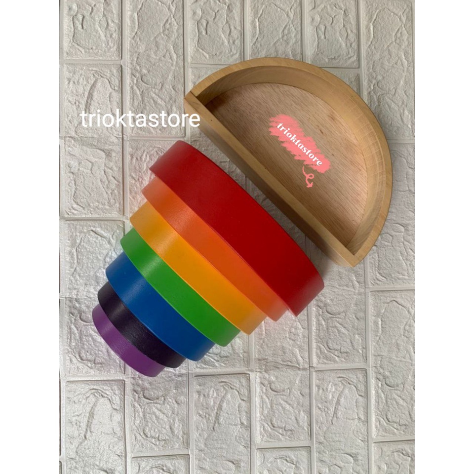 Mainan Anak Edukasi Balok Pelangi Rainbow Block