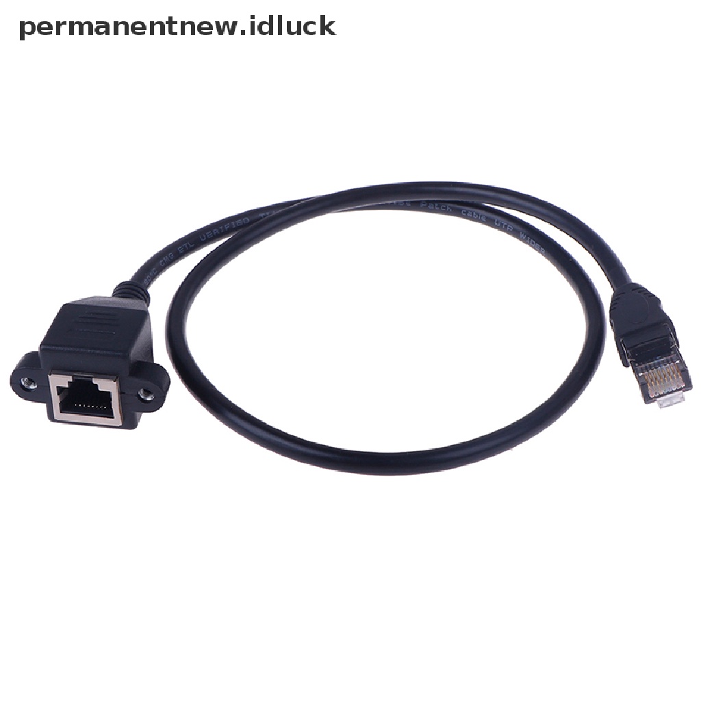 (luckypermanentnew) 1pc Kabel Extension RJ45 Male Ke Female Untuk Jaringan LAN Ethernet