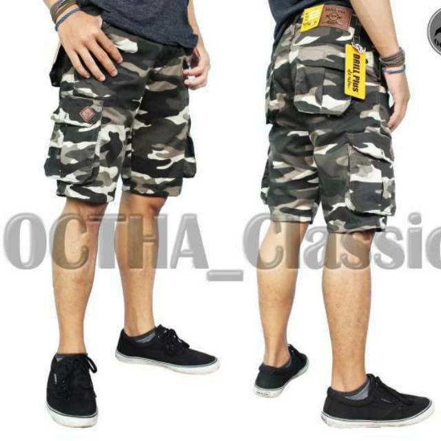 Celana Cargo Pendek Octha Premium Army Look