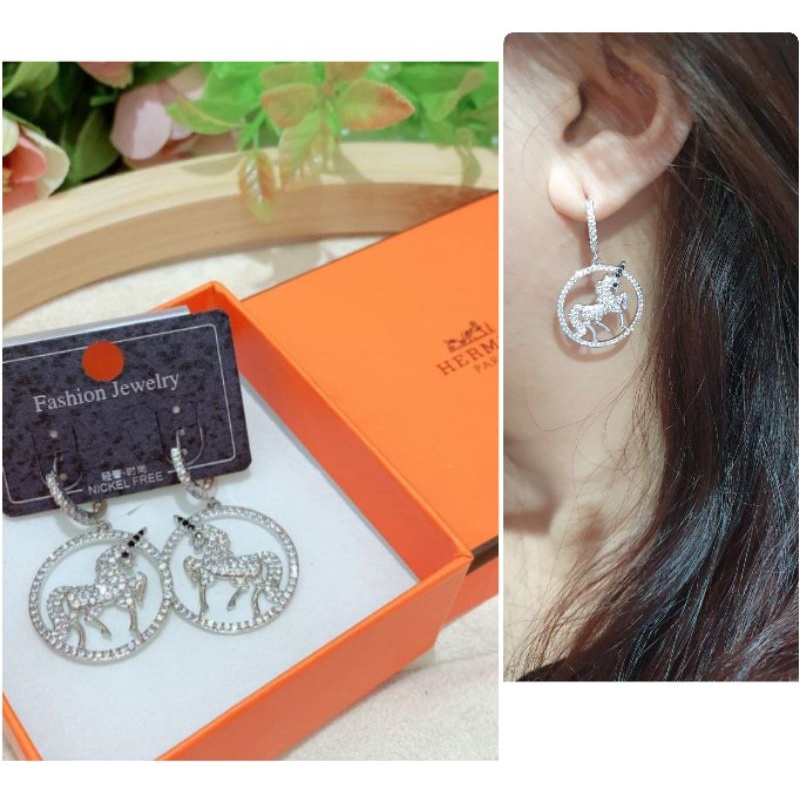 Anting Silver925 Perak Mata kilau Anti Karat anti alergi anting Zircone premium berlian kilap N-2110