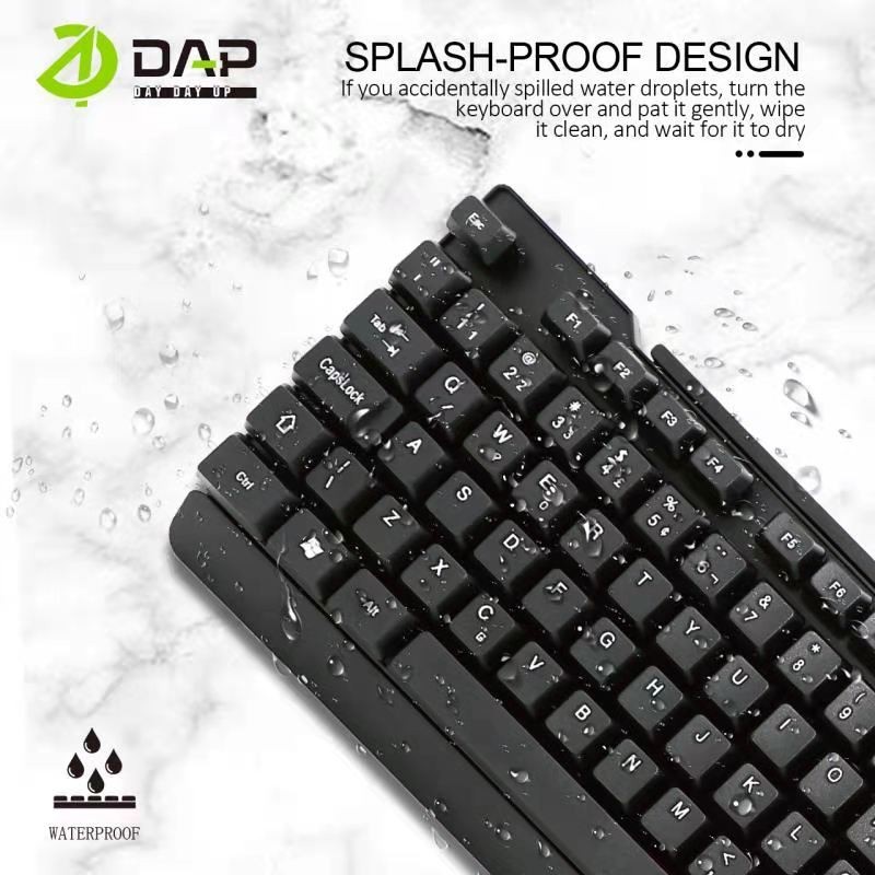 Keyboard &amp; Mouse DAP D-W5171 Waterproof Wireless MULTIMEDIA