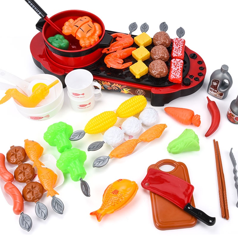 Tma / Mainan BBQ Steamboat Set Terlengkap 69pcs Dengan Spraymist / Mainan Anak Masak Masak