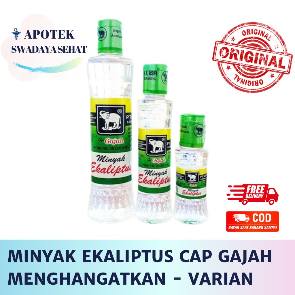 MINYAK EKALIPTUS CAP GAJAH 120 ML - Minyak Menghangatkan 60 ML Varian 30 ML