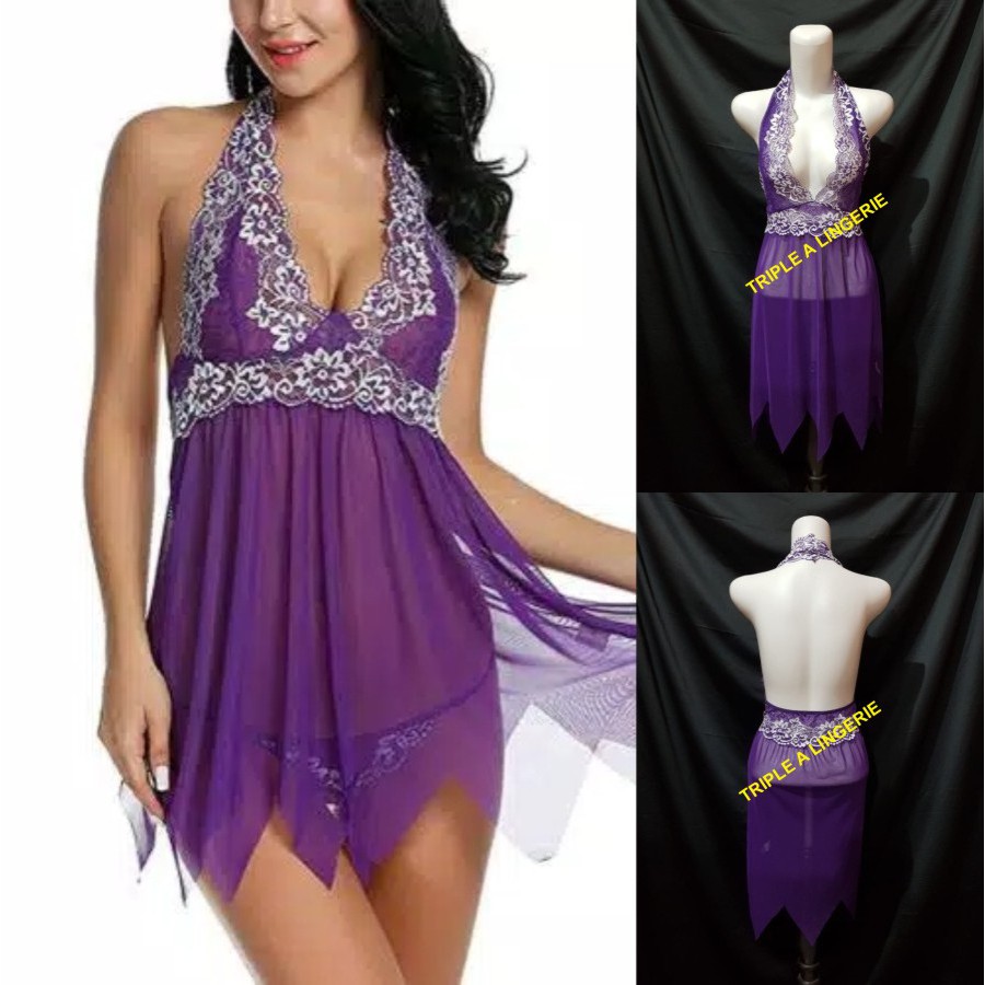 Sexy Lingerie Murah Baju Tidur Wanita TA0360 Ungu