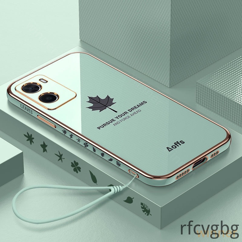 Soft Case OPPO A76 A96 A57 2022 A77s Reno 7pro Reno 7Z Reno 6 A95 A74 Reno5 TPU Motif Daun Maple Tahan Banting Untuk-4