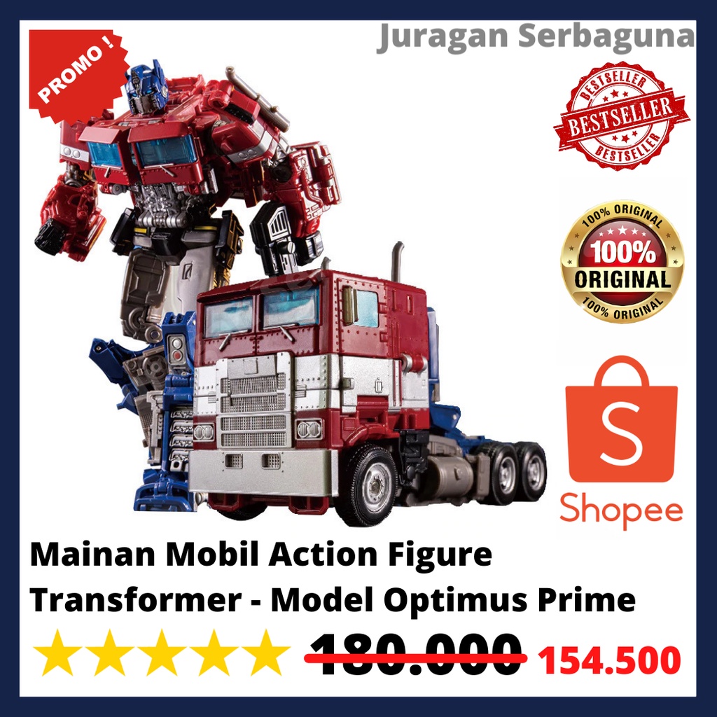 Mainan Mobil Action Figure Transformer - Model Optimus Prime Original