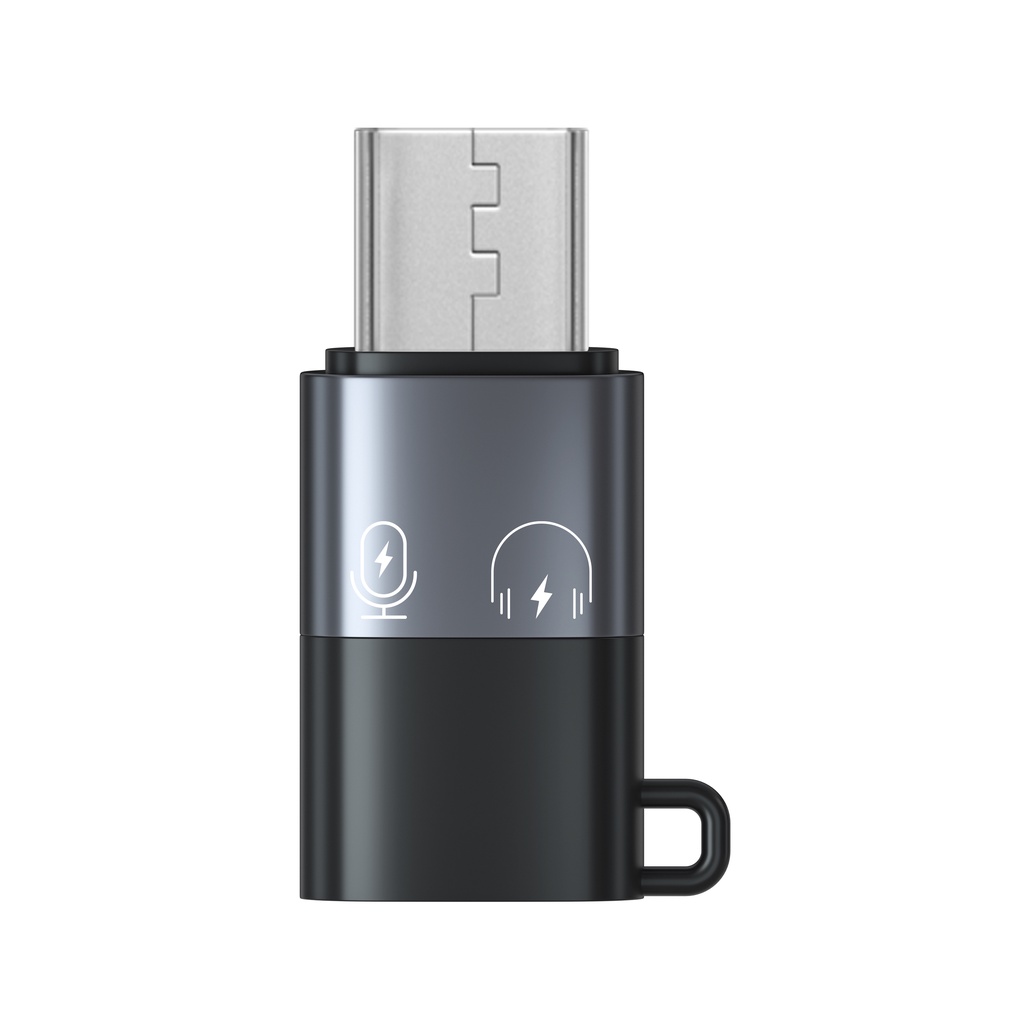 Topspot Microphone Adapter Logam Type-c KE Micro USB C Mini Portabel OTG Adaptor Pengisian Cepat &amp; Transmisi Sinkronisasi Data Konverter USB3.0 Tipe-C ke pengisian cepat USB