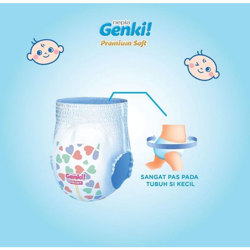 Nepia Genki premium popok perekat Tape NB 44's