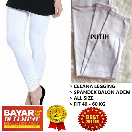 celana putih panjang wanita/ CELANA LEGGING BAHAN SPANDEK/CELANA LEGGING UKURAN L s.d XXXL/celana legging wanita/ Legging Panjang Spandex Premium