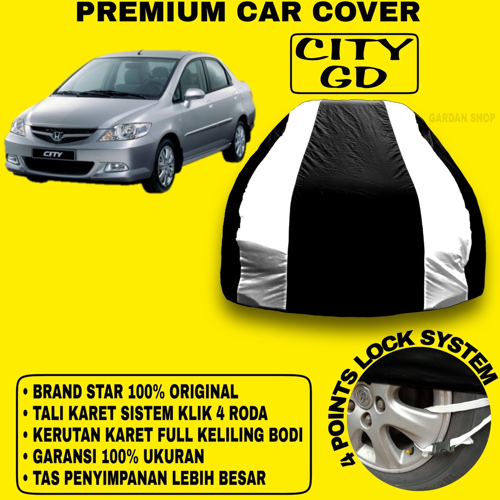 Body Cover CITY GD Sarung Strip SILVER Penutup Pelindung Bodi Mobil City Gd PREMIUM