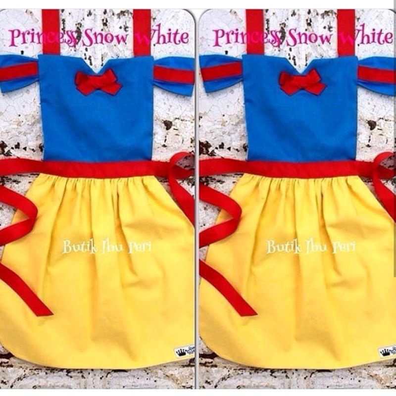 Apron Snow White Dewasa &amp; Anak Celemek Kostum Disney Princess