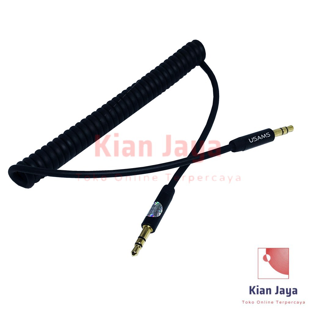 Usams Kabel aux 1in1 Model Spring Hifi Stereo Audio Original