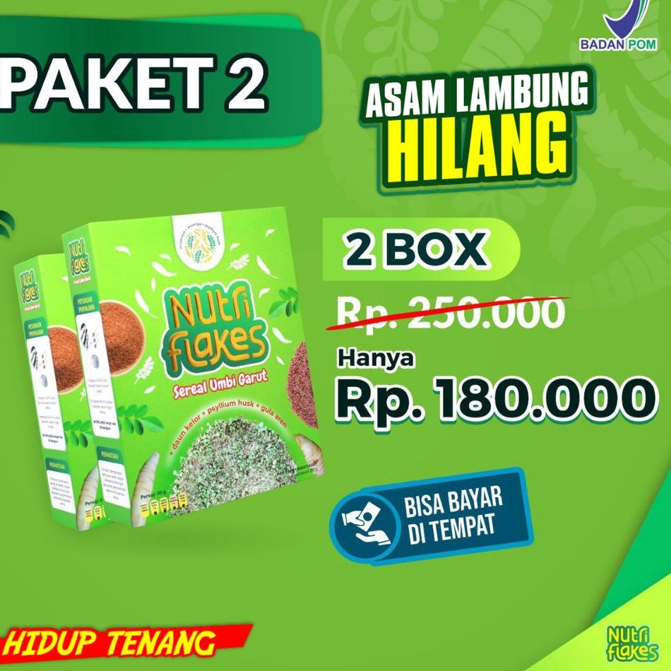 

Trend product // DnF BEST SELLER!! NUTRIFLAKES SEREAL ASAM LAMBUNG WITH DAUN KELOR PAKET 2 BOX //Shoping@now