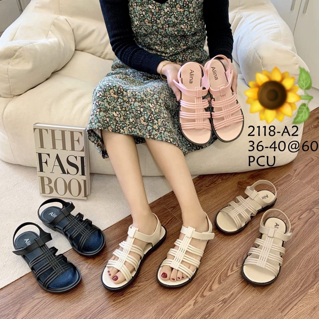 Sandal Karet Jelly Wedges Wanita import Model Terbaru Original Kekinian by AGUNG STYLE Balance 2118-A2