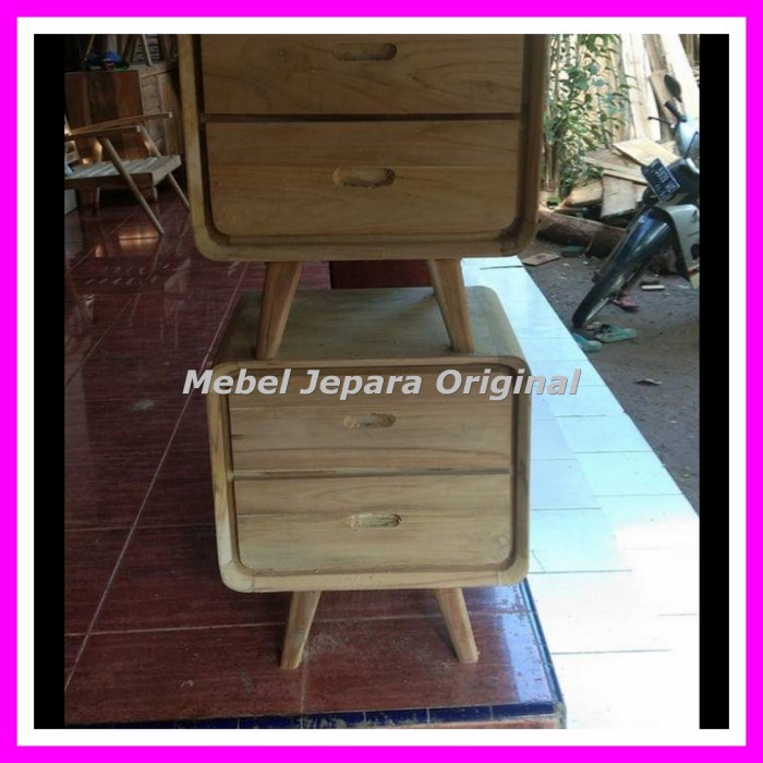 Nakas Jati laci minimalis - Beside table jati Mebel jepara Mentahan Original