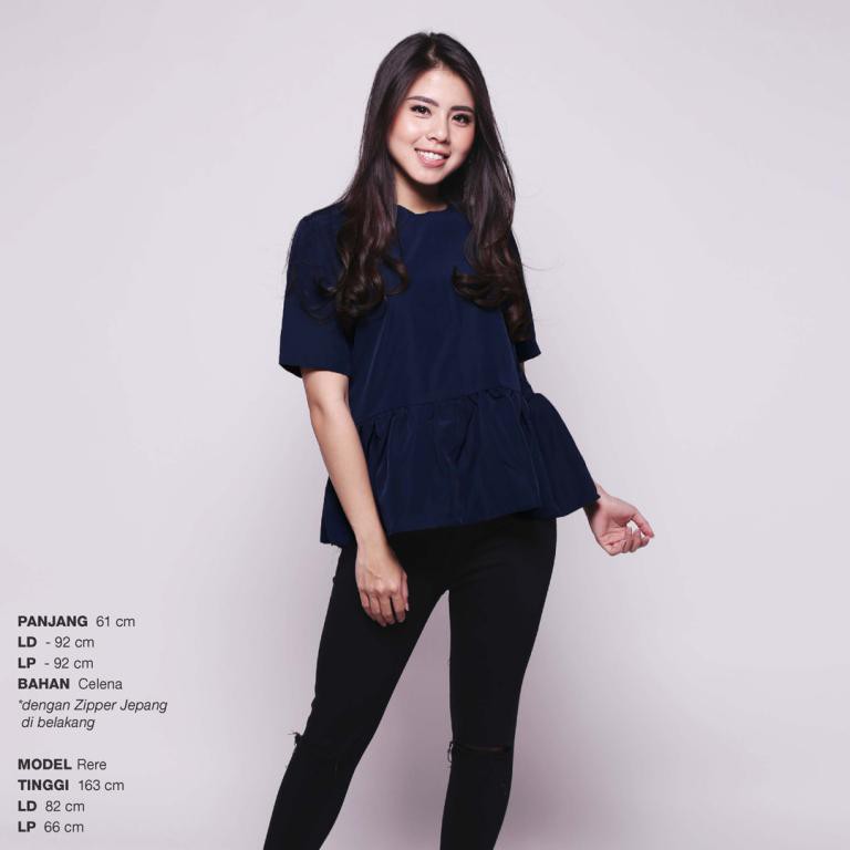 TJ134 - AITA TOP / Atasan Wanita Warna Putih / Baju Cewek Fashion Trendy