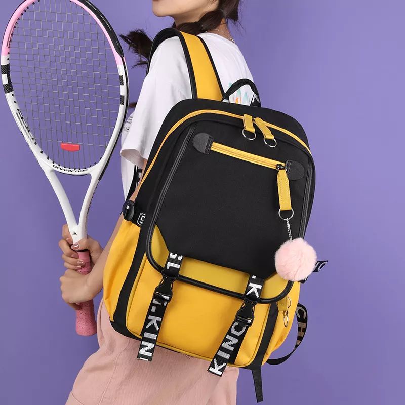 Qisswa_Backpack Korea Multifungsi LEISURE Tas Seklah Anak Permpuan Kanvas BACK TO SCHOOL Wanita Cewek Terlaris Ransel KOREAN STYLE Backpack Sekolah