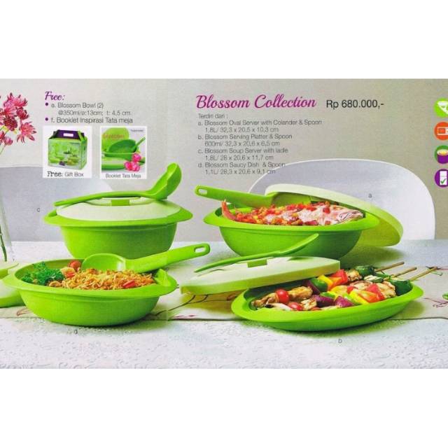 Preloved Tupperware Blossom Collection