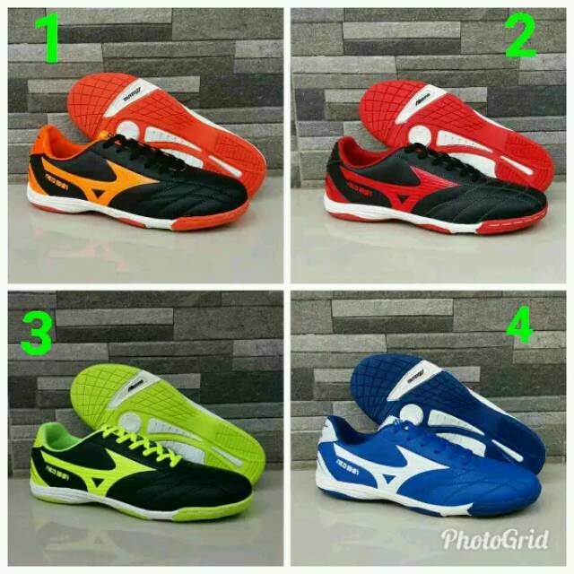 sepatu futsal mizuno neo shin hitam list hijau olahraga sport pria murah shoes