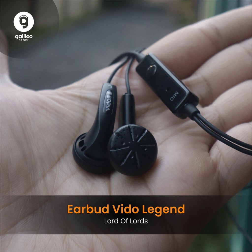 Earphone Earbud VIDO - Headset Legend - Best Flat Head HIFI Headset