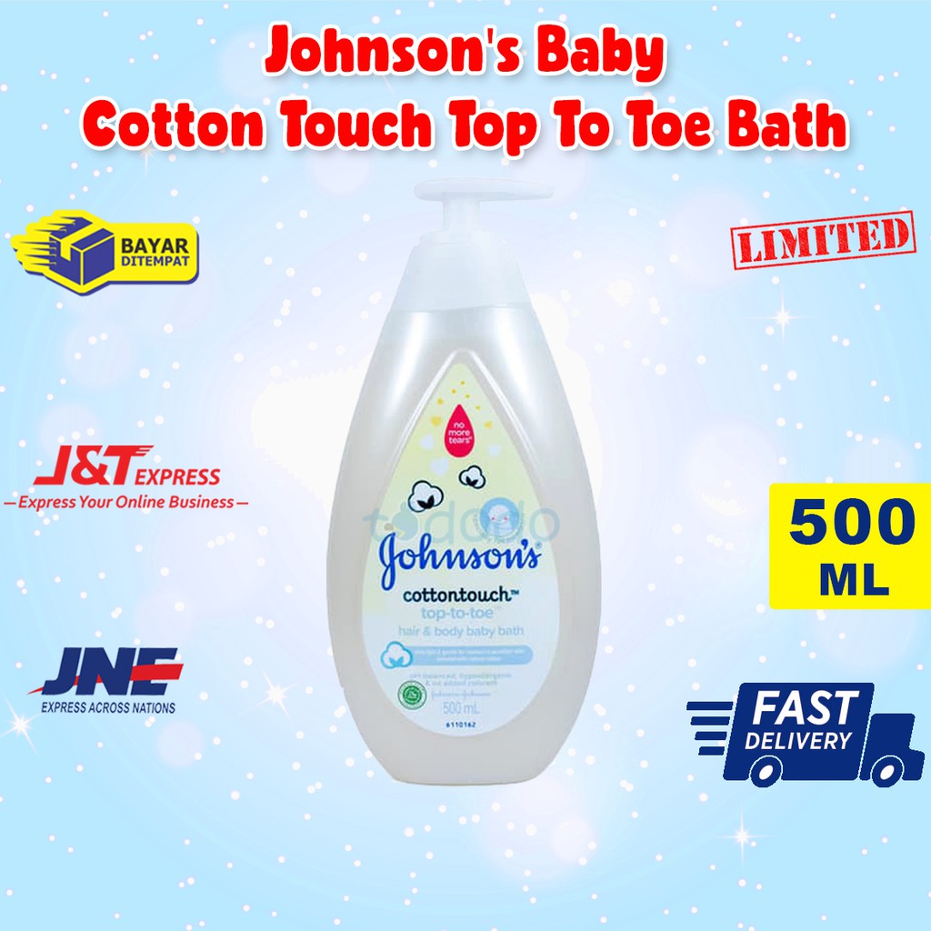 Sabun Shampoo Bayi Johnson's Baby Cotton Touch Top To Toe Bath 500ml Pump