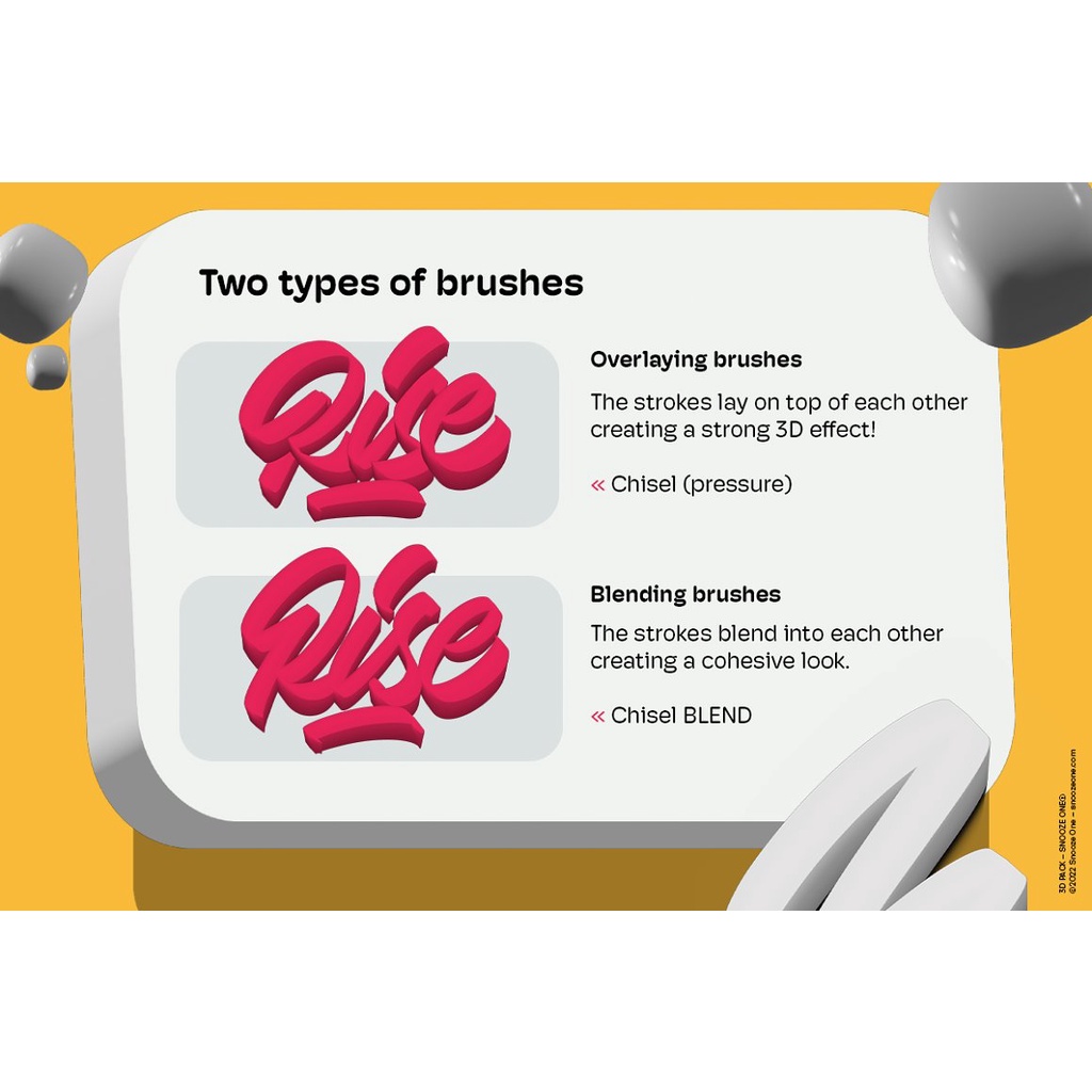 Procreate Brush - 3D Pack Brushes for Procreate with Manual