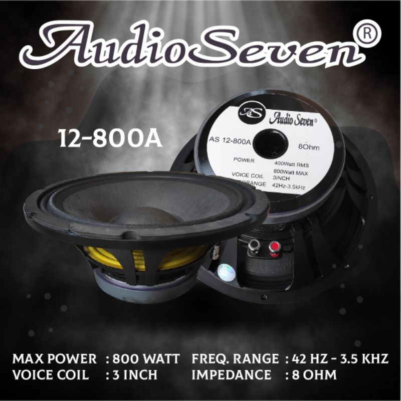 Speaker Komponen Audio Seven 12in 12 800A Original High Quality