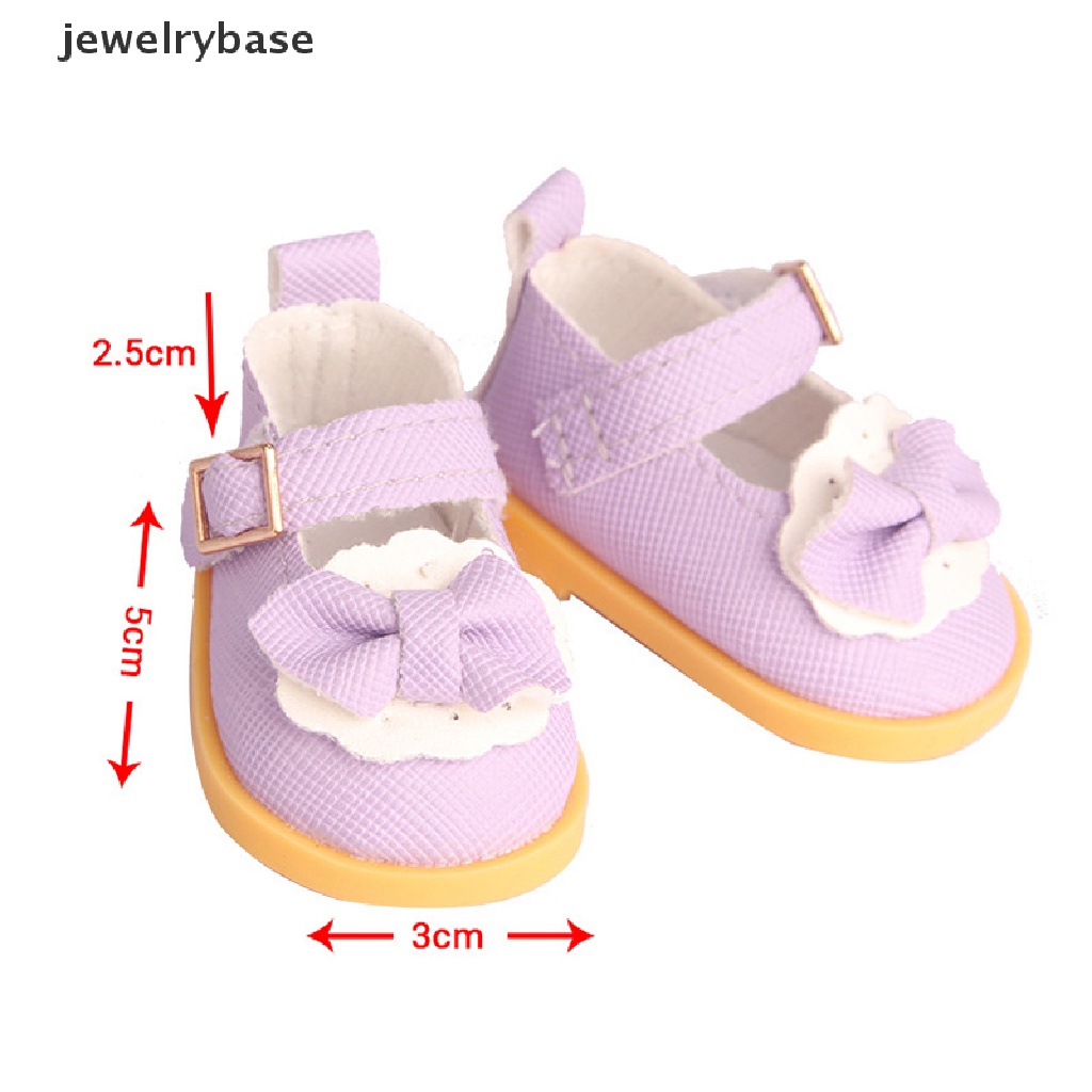 (jewelrybase) Sepatu Boots Kulit PU 5cm Aksen Pita Untuk Aksesoris Boneka American &amp; EXO 1 / 6 14 &quot;