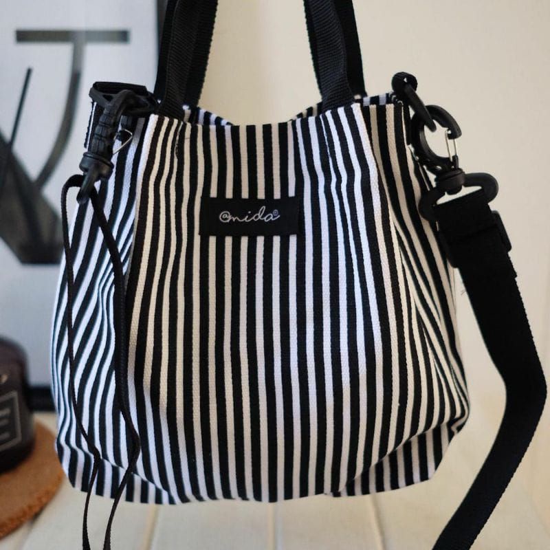 SLINGBAG KANVAS tas selempang tas jinjing totebag kecil ukuran medium