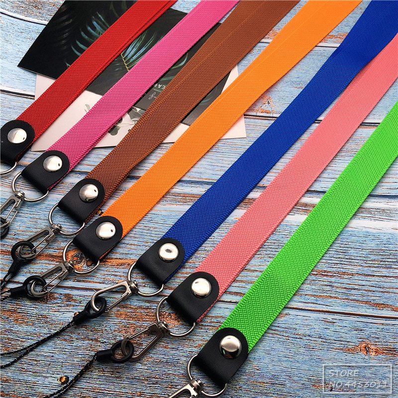 Tali Lanyard Gantung Leher Bahan Metal Untuk iPhone / Kamera / USB / Kartu ID