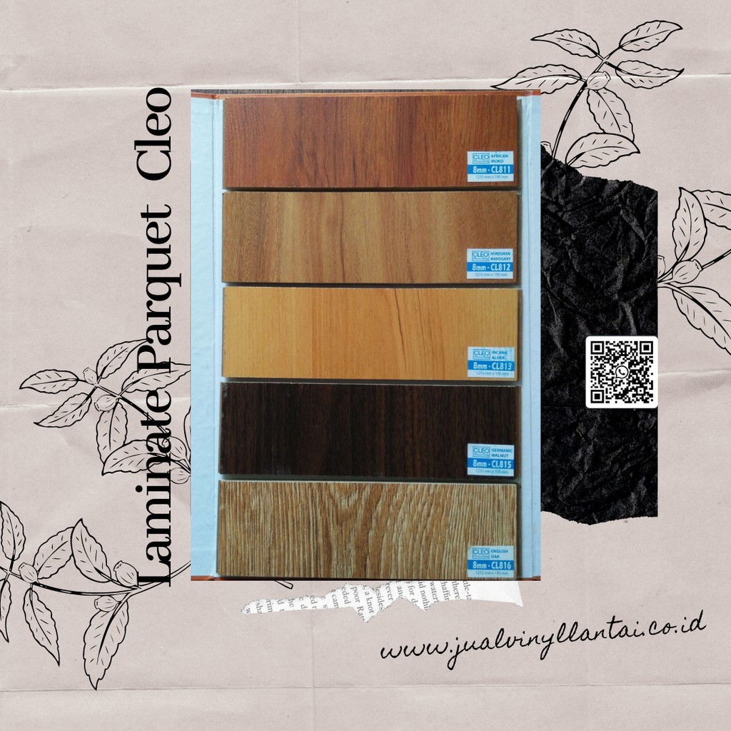lantai kayu laminate parket Cleo 8mm
