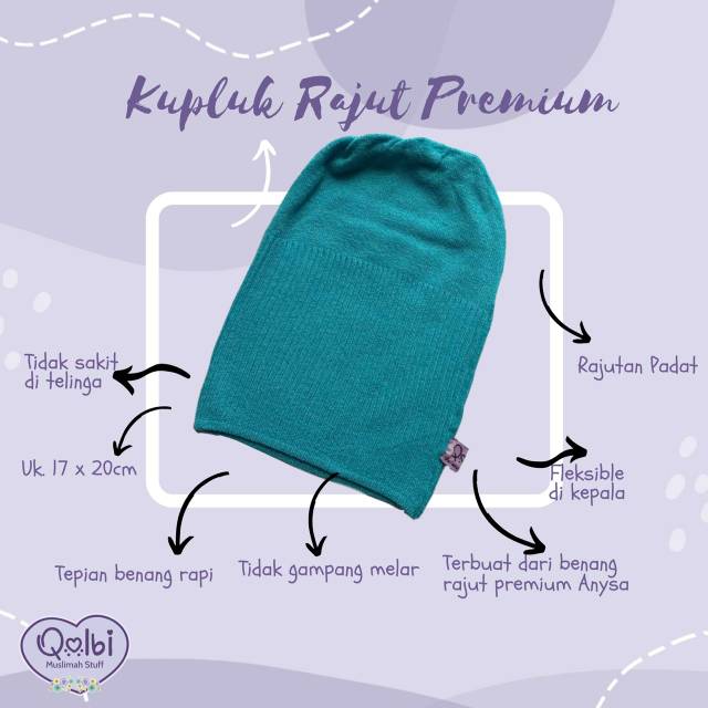 Ciput rajut premium by Qolbi Muslimah Stuff