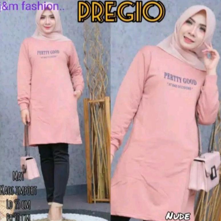 Tunik Kaos Babyterry Impor Premium.Tunik Muslim Wanita.Tunik Wanita / Atasan Import Cewek / Tunik Ce