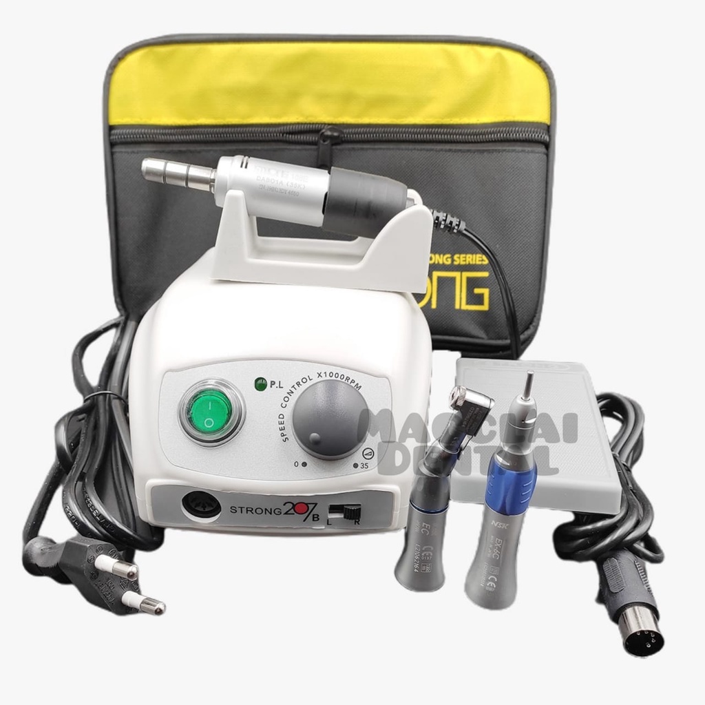 DENTAL MIKROMOTOR MICROMOTOR DENTAL STRONG SAESHIN 207 B LENGKAP KUALITAS TERBAIK