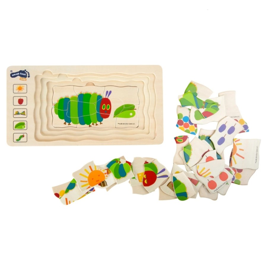 The very hungry catterpillar 4 layer wooden puzzle mainan edukasi anak