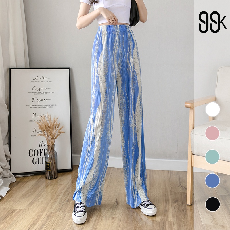 Korean Tie Dye Cullot Long Pants Celana Santai Bermotif 2015