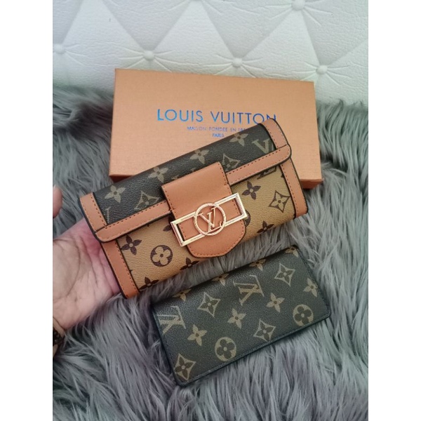 DOMPET LV DAUPHINE LIPAT PANJANG FREE BOX