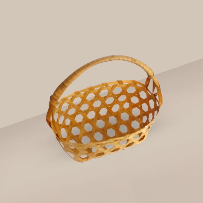 

Tas keranjang kecil anyaman bambu hampers Mini Bamabu