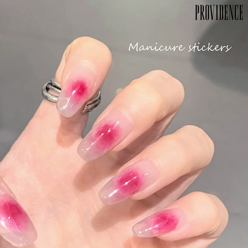 Providence Nail Sticker Glitter Gradient Effect DIY Blush Design 3D Nail Pink Heart Sticker for Manicure