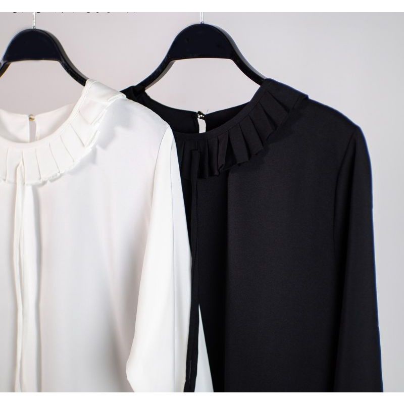 ATASANA LALA / ATASAN WANITA / ATASAN BLOUSE / ATASAN TERBARU /ATASAN POLOS / ATASAN SIMPEL-Hitam