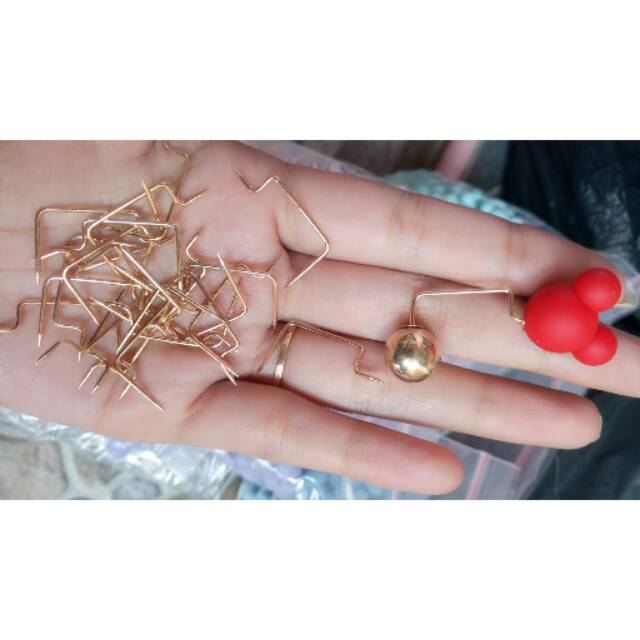 Jarum tuspin siku gold 12pcs