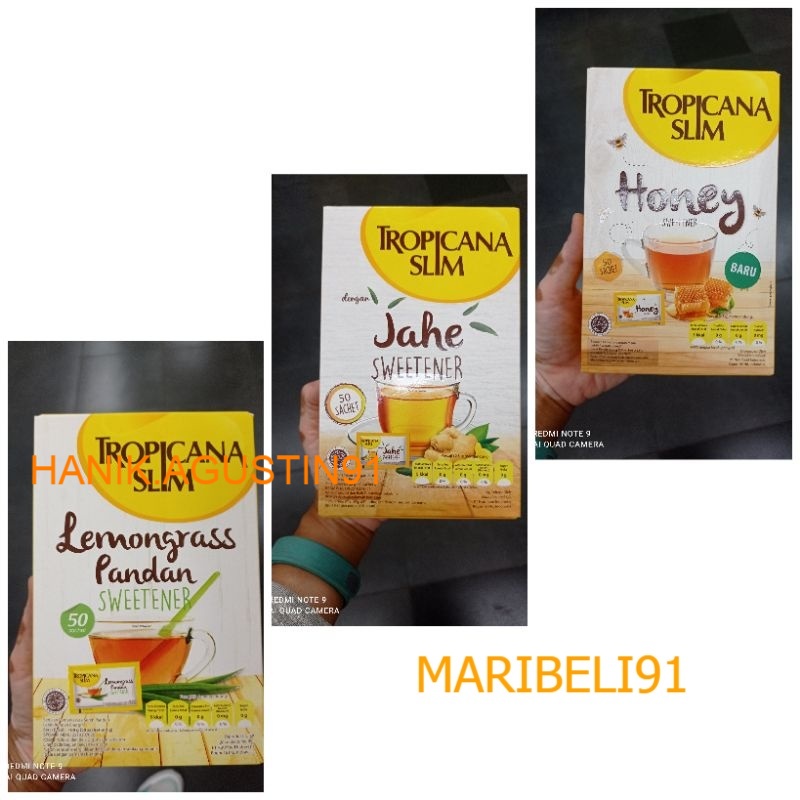 

Tropicana Slim Sweetener Jahe / Lemon Grass / Honey 50 sachet - Pemanis untuk Bantu Batasi Gula MB91