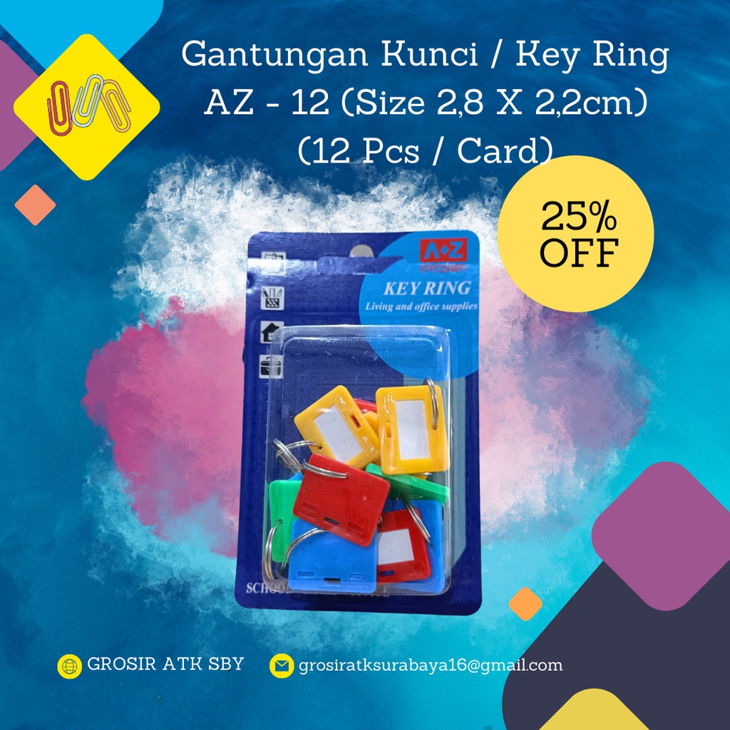 

Key Ring AZ / Gantungan Kunci Merk A+Z Type AZ-12