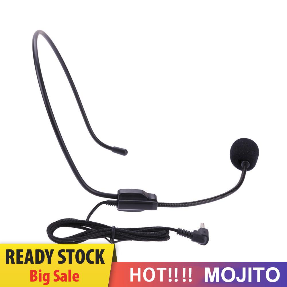 MOJITO Portable Lightweight Wired 3.5mm Plug Guide Lecture Speech Headset with Mic