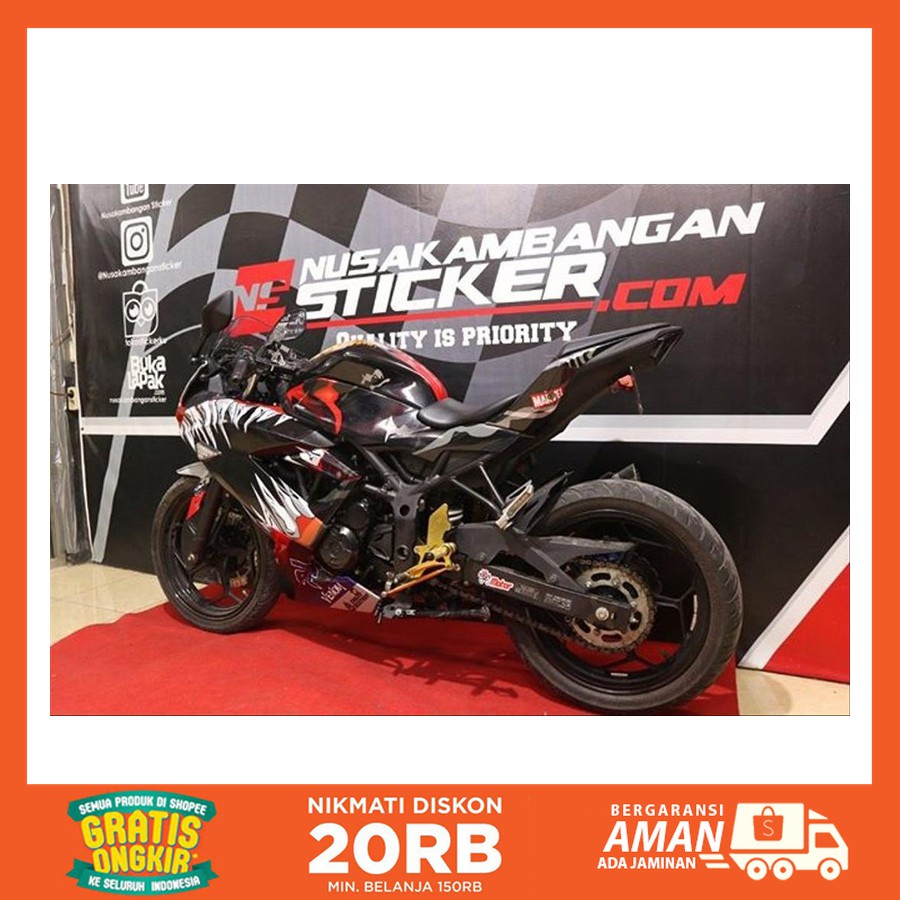 Promo Decal Sticker Kawasaki Ninja 250 Mono Venom Limited Shopee