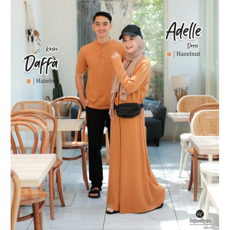 Couple Adelle-Daffa Vacation Sarimbit By Urfimutiyaro / baju couple/ gamis couple/ kaos couple
