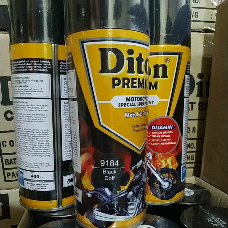 cat semprot / pilok diton premium 400cc hitam, black, black doff, black semi doff, black metalic, nmax matte black, prestige black