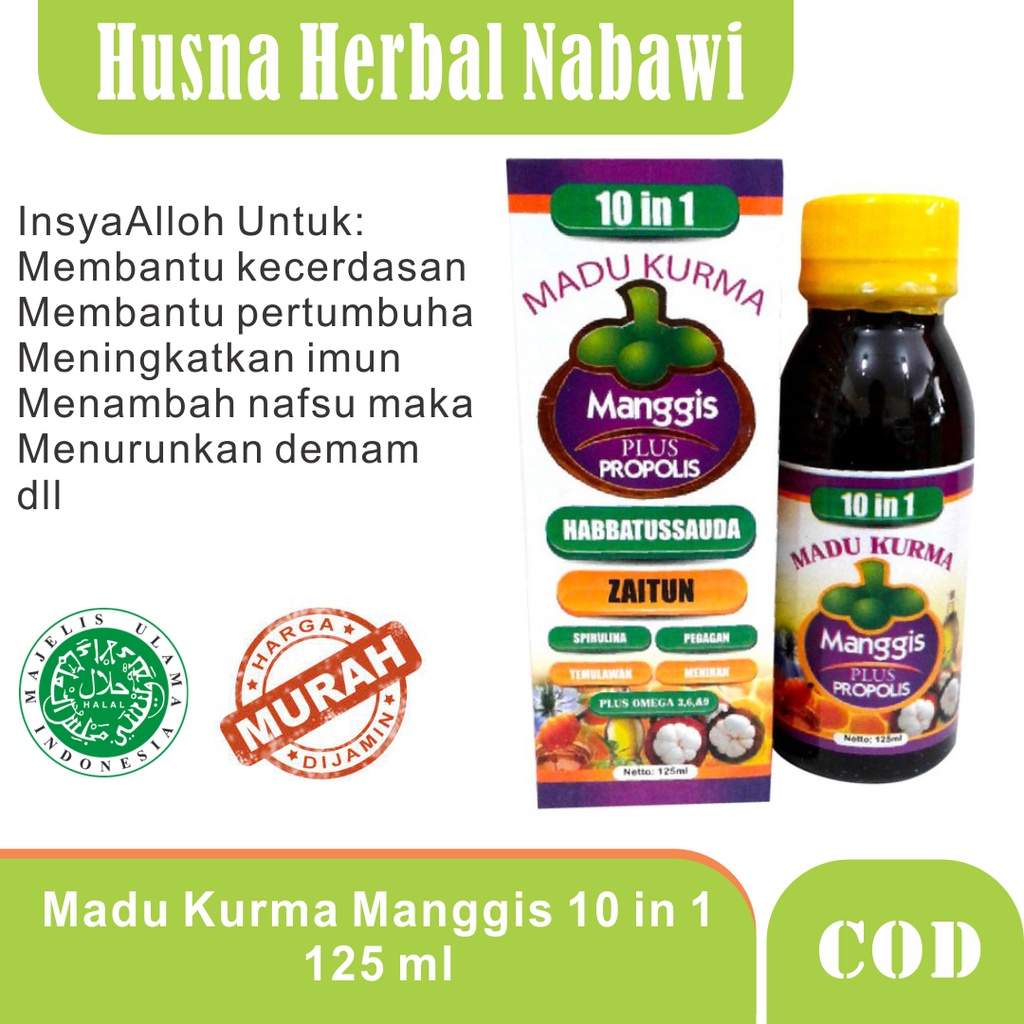 

PROMO PROMO Madu Kurma Manggis 10 in 1 Husna Herbal Nabawi