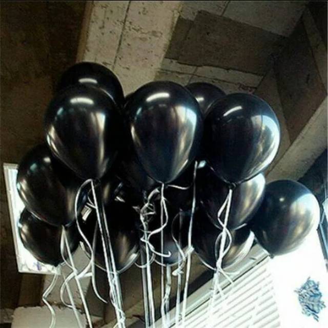 Balon Metalik Hitam