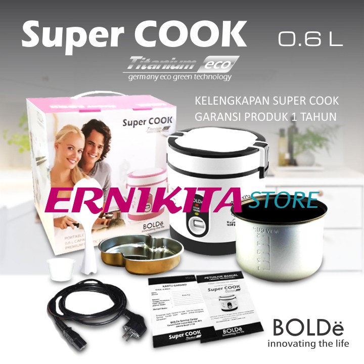 BOLDe SUPER COOK 3 IN 1 - Personal Mini Rice Cooker 0,6 L